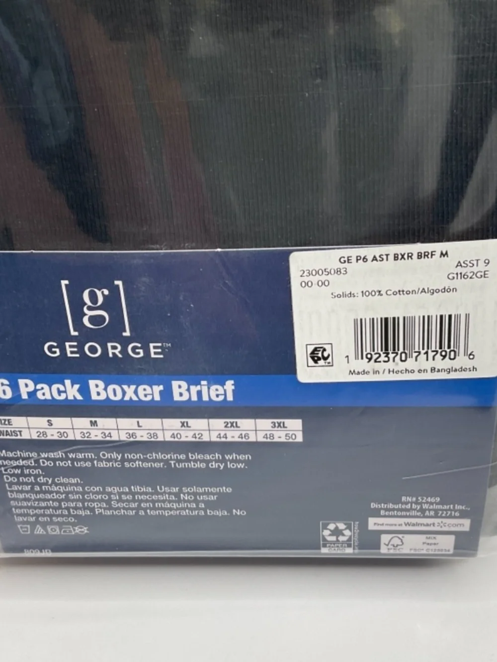 George Men’s Cotton Blend Boxer Briefs Medium (32-34)